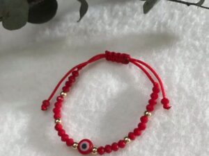 Pulsera de protección de ojo turco rojo