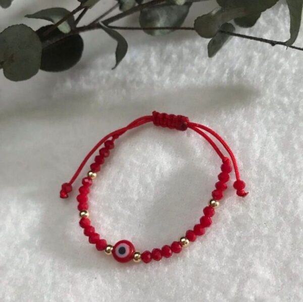 Pulsera de protección de ojo turco rojo