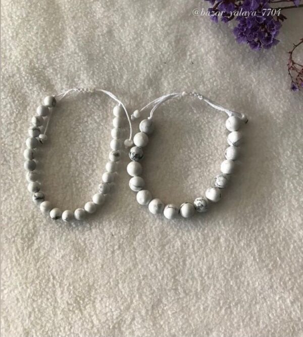 Pulseras de Howlita blanca